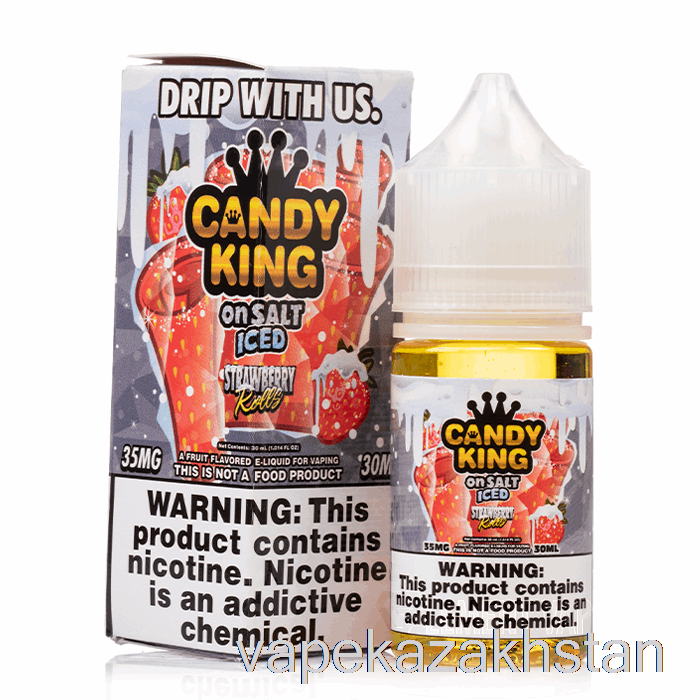 Vape Smoke ICED Strawberry Rolls - Candy King On Salt - 30mL 50mg